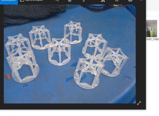 सीओ 2 एडसोर्बर टॉवर के लिए पल रिंग प्लास्टिक रैंडम पैकिंग 30 मिमी